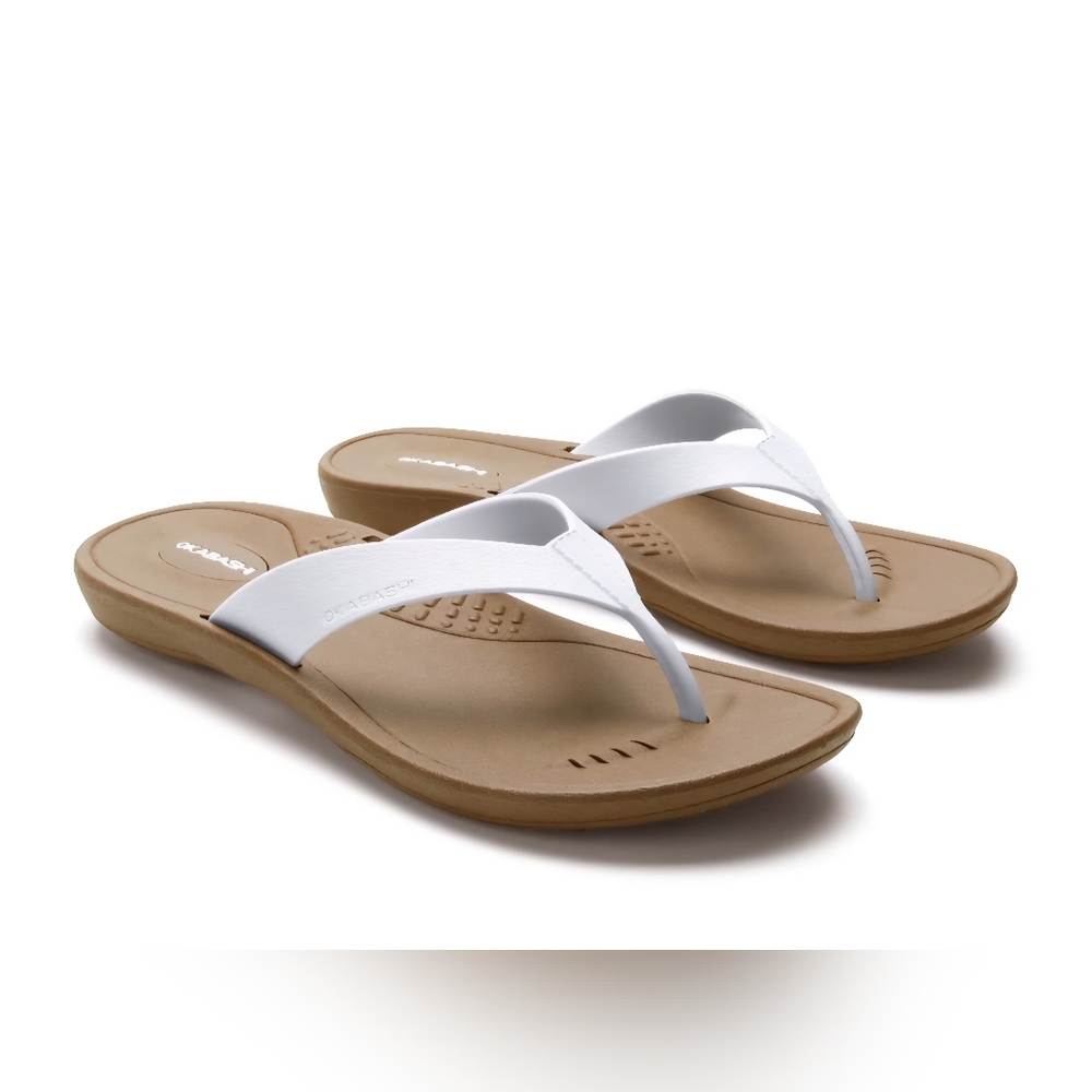 Women's Okabashi Breeze Flip Flops Size ML (8-9) Arch Support Comfort Everyday